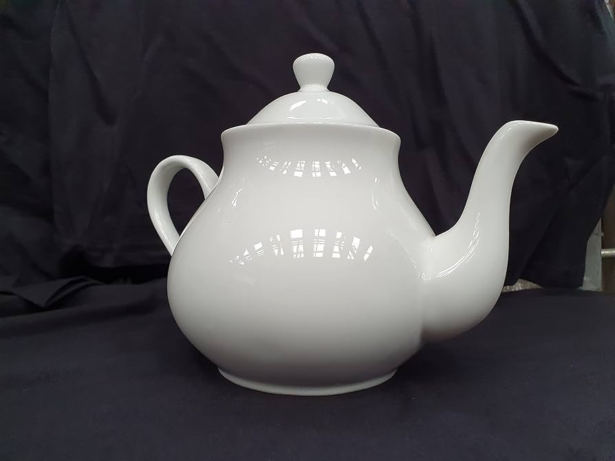 バーベキュー・調理用品 natal design GOOD TIMES CUP 4SET WHITE 4 Cup White China Teapot : Amazon.co.uk: Home & Kitchen
